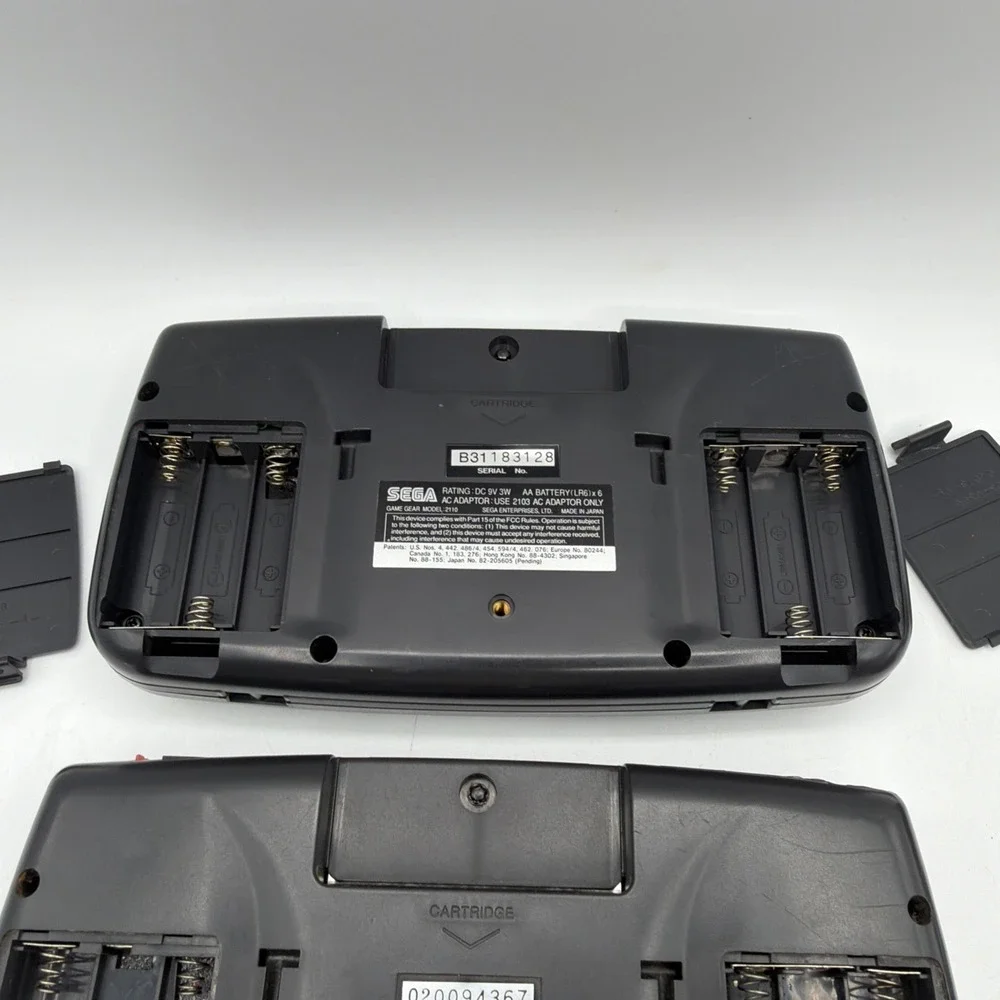 Sega Game Gear Lot of 2 Consoles 8 Games Cases Adapters For Parts Repair 2110